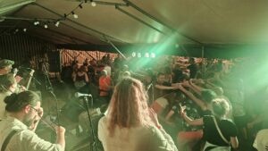 La foule en délire !